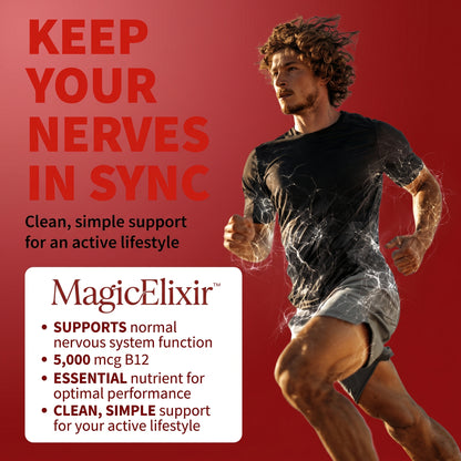 MagicElixir™ Vitamin B12 Liquid Supplement Drops with B6, B1, Niacin & Folate